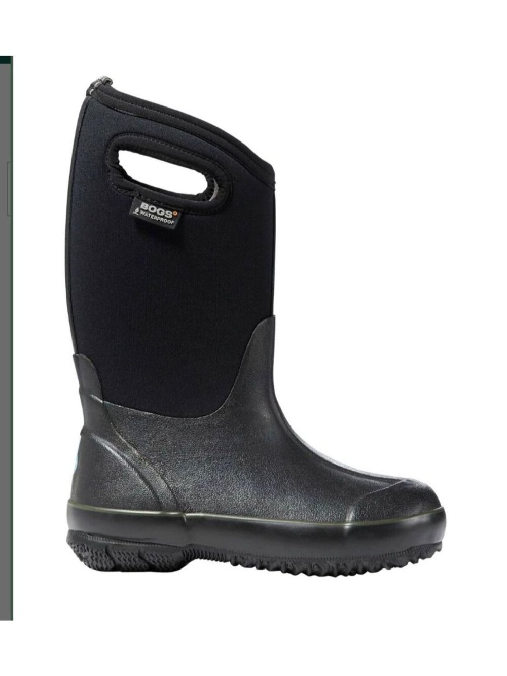 Bogs Classic Black Big Kids Winter Boots, Size 4